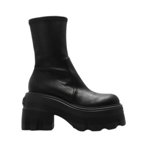 Pull-On Platform Ankle Boots