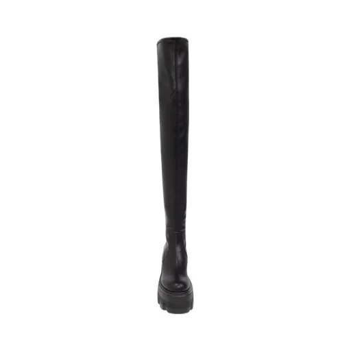 Round-Toe Thigh-High Platform Boots