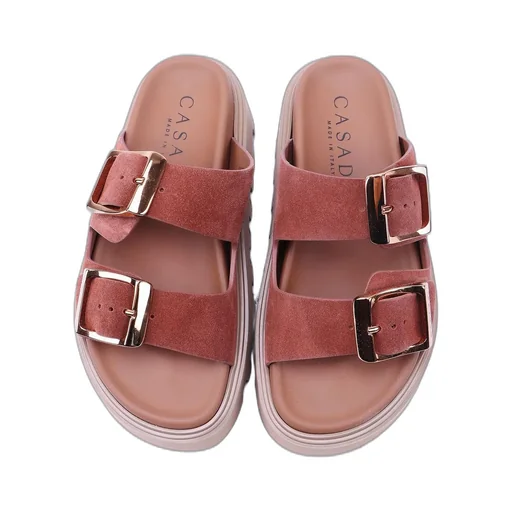 Double-Strap Slip-On Sandals