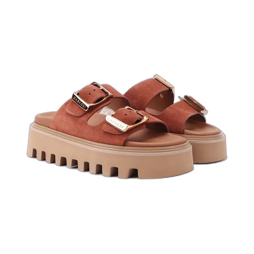 Double-Strap Slip-On Sandals