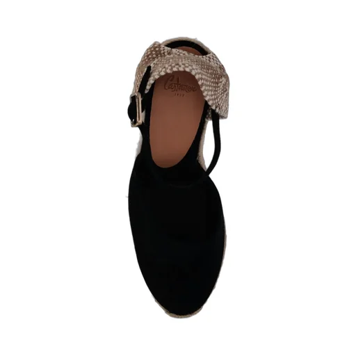 Carol Buckled Wedge-Heel Espadrilles