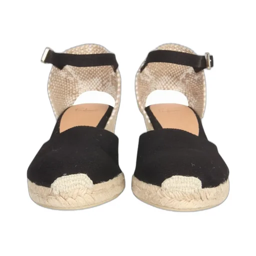 Buckle Fastened Mid Wedge Heeled Espadrilles