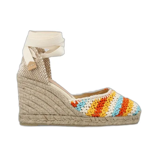 Carina Crochet Ankle Strap Wedge Espadrilles