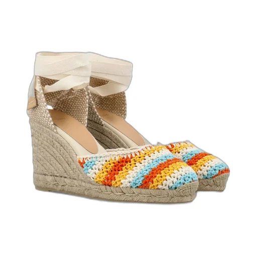 Carina Crochet Ankle Strap Wedge Espadrilles