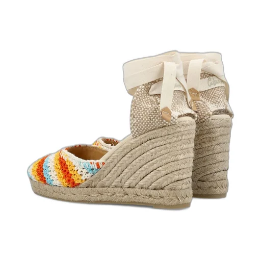 Carina Crochet Ankle Strap Wedge Espadrilles
