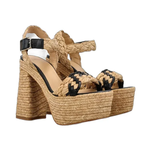 Agnes Braided Strap Block Heel Sandals