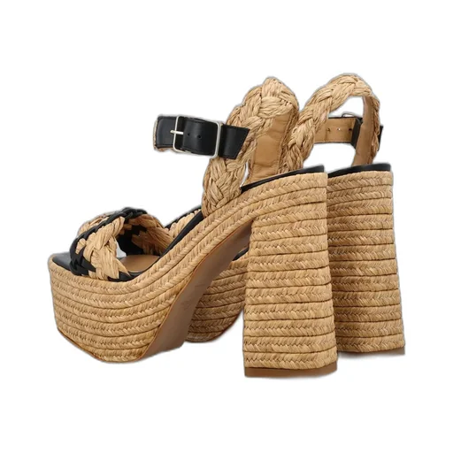 Agnes Braided Strap Block Heel Sandals