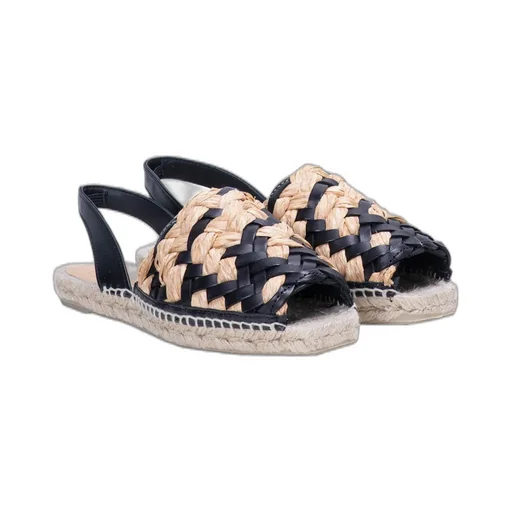 Interwoven Slingback Flat Espadrilles