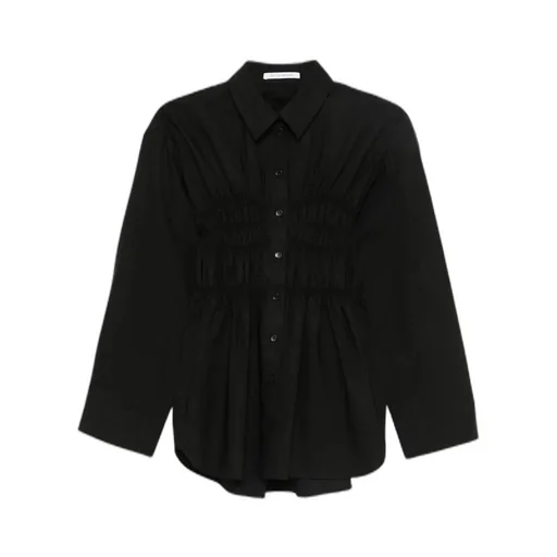 Ruched Poplin Shirt