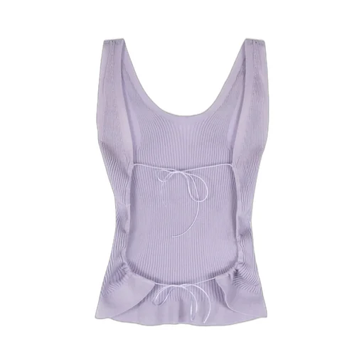 Ribbed Knit Sleeveless Top
