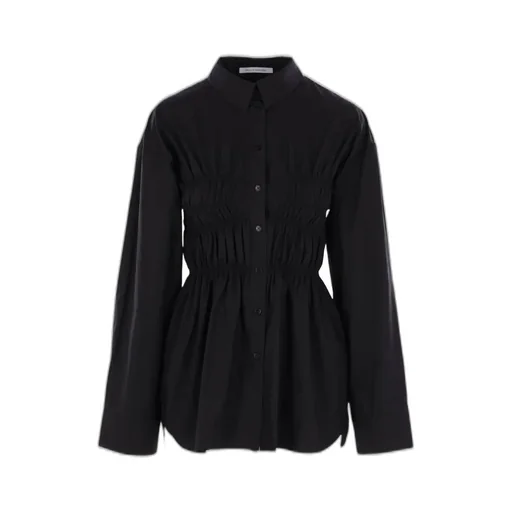 Ruched Poplin Shirt