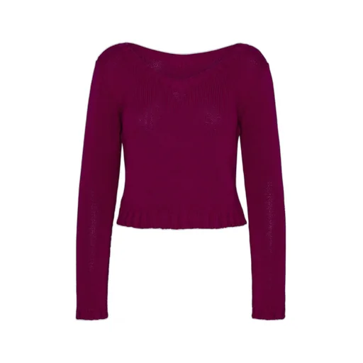 Ribbed V-Neck Knitwear