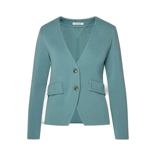 Jewel Button V-Neck Jacket