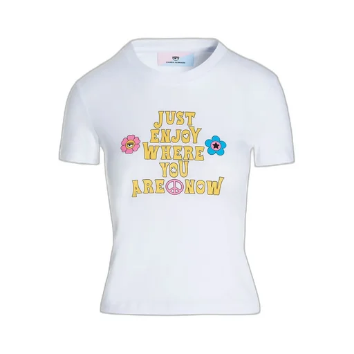 Slogan Printed Crewneck T-Shirt