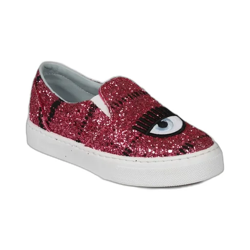 Glitter-Detailed Slip-On Sneakers