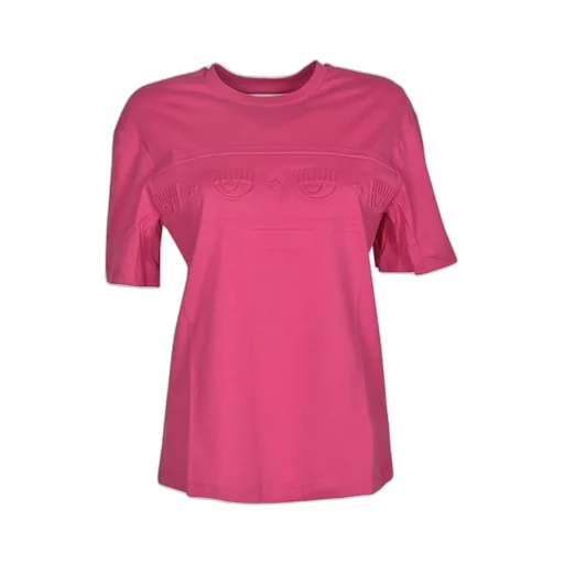 Eyelike-Embossed Crewneck T-Shirt