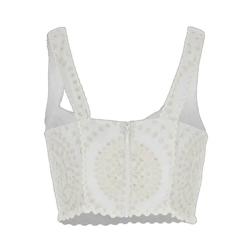 Goldie V Neck Perforated Top