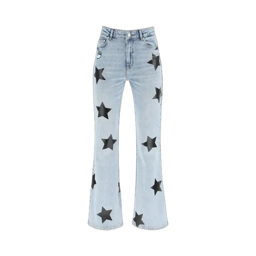 Star Printed Mid-Rise Jeans