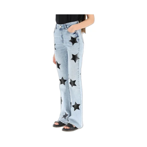Star Printed Mid-Rise Jeans