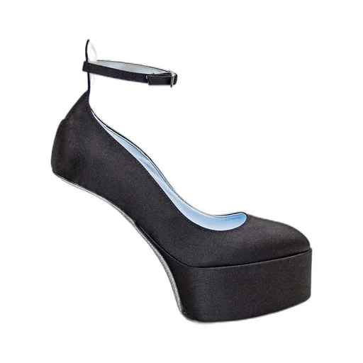 Round Toe Ankle Strap Pumps