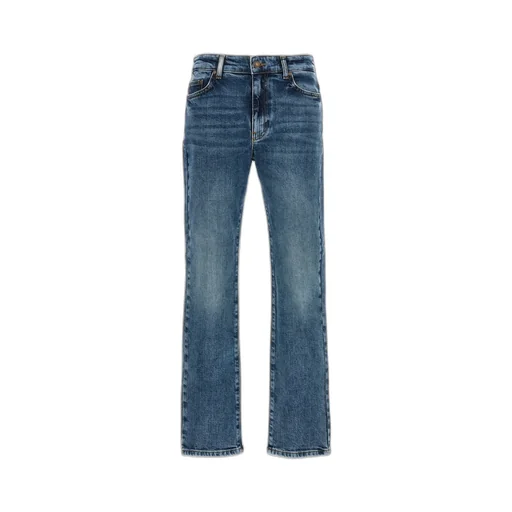 Logo Embroidered Straight Leg Jeans