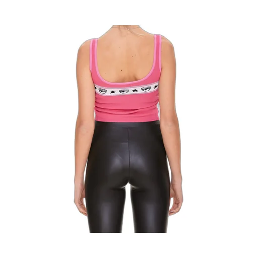 Logo Intarsia Cropped Top