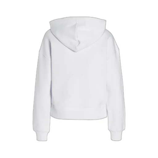 Floral-Logo Printed Drawstring Hoodie