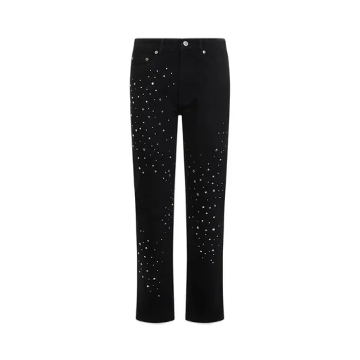 Straight-Leg Mid-Rise Trousers