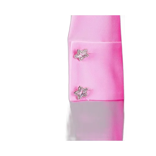 Button-Embellished Fitted Waist Mini Dress