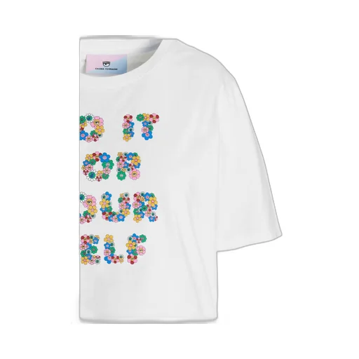 Slogan Printed Straight-Hem T-Shirt