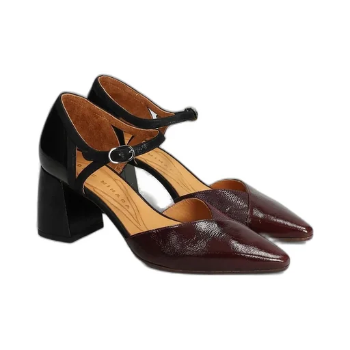 Abanon Block Heel Pointed Toe Pumps