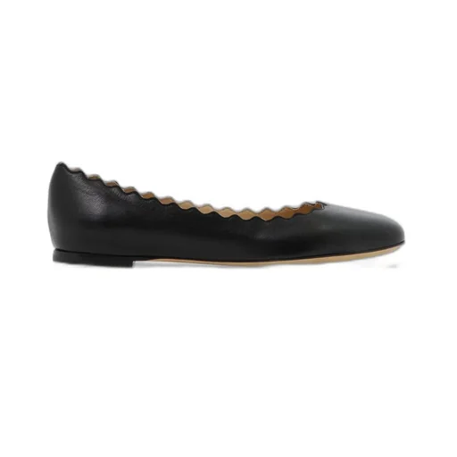 Scallop-Edge Ballerina Flats