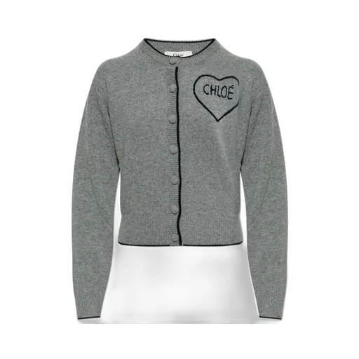Fitted Crewneck Knitted Cardigan