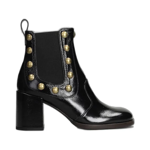 Block Heel Embellished Boots