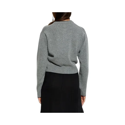 Fitted Crewneck Knitted Cardigan