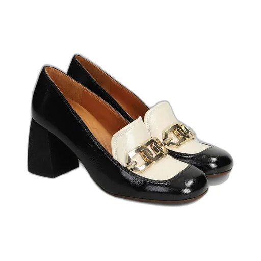 Block Heel Round Toe Pumps