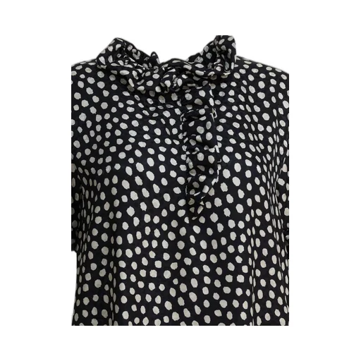 Polka Dot Printed Ruffled Mini Dress