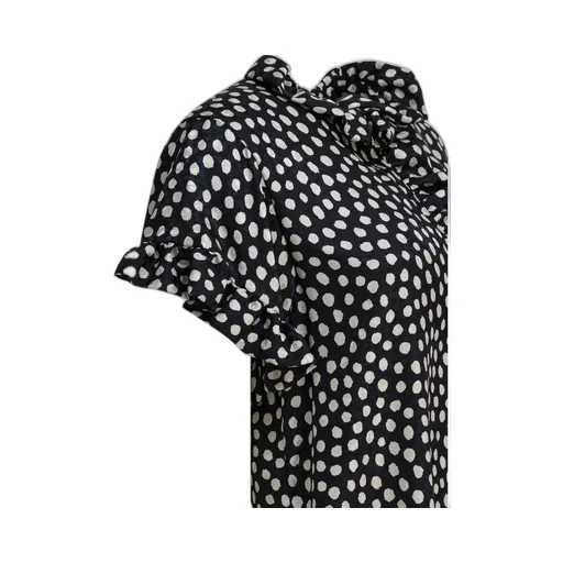 Polka Dot Printed Ruffled Mini Dress