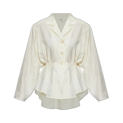 Puffy Sleeved V-Neck Blouse
