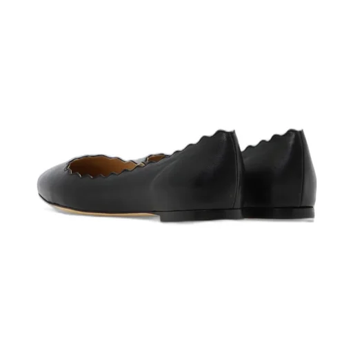 Scallop-Edge Ballerina Flats