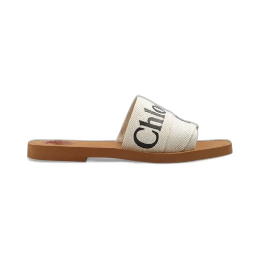 Logo Printed Slip-On Sandals