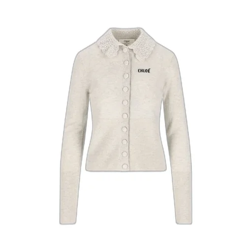 Logo Embroidered Knitted Cardigan