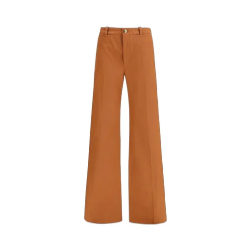High-Waisted Flared Tailored Trousers