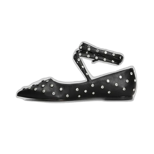 Stud Embellished Ballet Flats