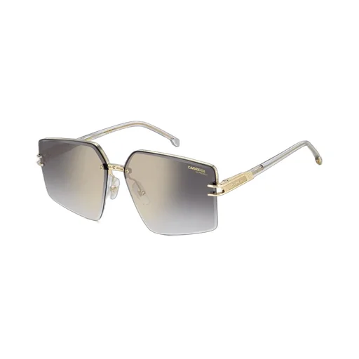Geometric Frame Semi-Rimless Sunglasses
