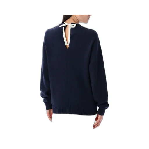 Tie-Detailed Knitted Jumper