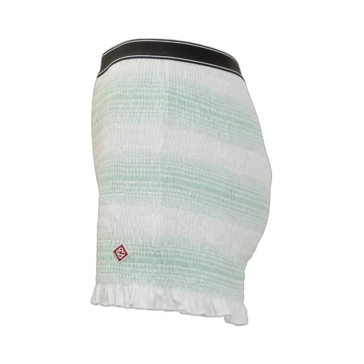 Stripe Shirred Shorts