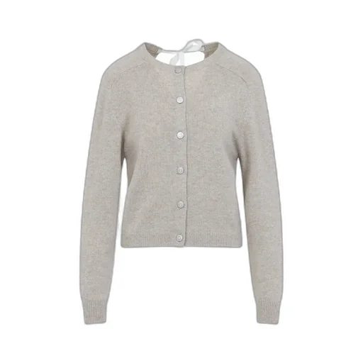 Tie-Back Buttoned Cardigan