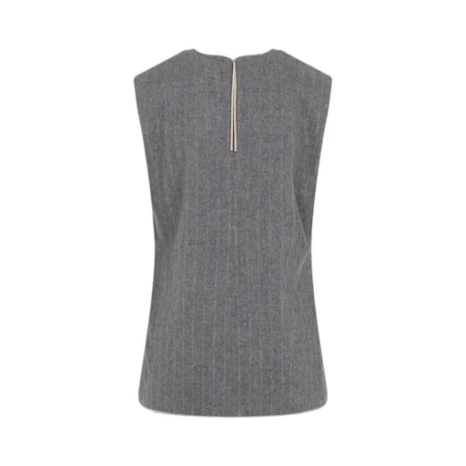 Sleeveless Pinstripe Vest