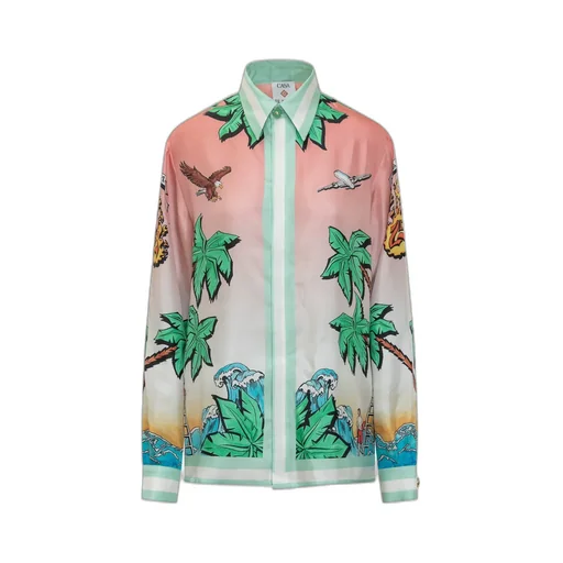 Tennis Club Long Sleeved Satin Shirt